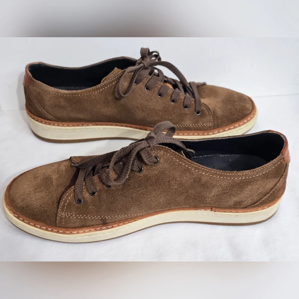 To Boot New York Adam Derrick Geoffrey Tan Suede Sneaker Minimalist Casual Sz 8
